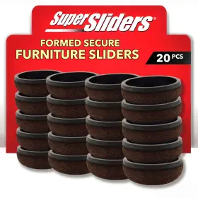 B06vyh756n Super Sliders 2 Pack 1 Inch Round Felt Furniture Pads - Heavy Duty Self-adhesive Sli