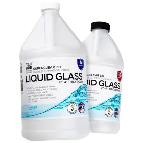 154214 Superclear Liquid Glass Deep Pour Epoxy Resin 1.5 Gallons Kit 2-4 Inch Clear