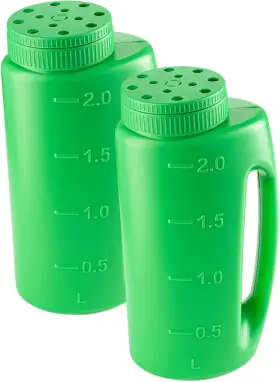 Superio 783322893658 Seed Spreader For Lawn 2l Handheld Shaker Dispenser Green 2-pack
