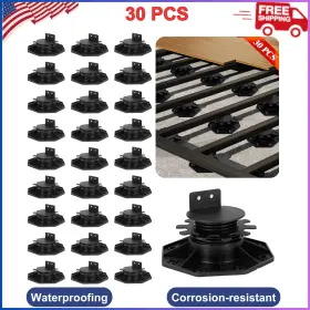 886631 Superjackwang 30 Pcs Adjustable Plastic Pedestal Paver - Deck Blocks Foundation Base Support