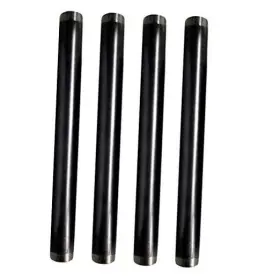 Qdcm1218-4 Supply Giant 1/2 X 18 Inch Steel Black Pipe 4-pack Heavy Duty Industrial Malleable