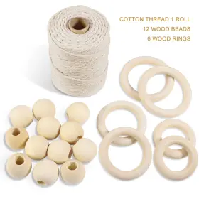8jp200626xfbc0xfc Supvox Plant Hanger Kit Wall Hanging Supplies Macrame Cord Beads Wood Dowels Ring