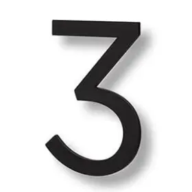 Hnf6-3 Sure-loc 6 Inch Tall Aluminum Floating House Number 3 - Black