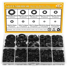 Sutemribor 749355441716 640 Pieces Black M2 M2.5 M3 M4 M5 M6 M8 M10 Nylon