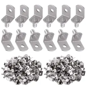 S1646 Swpeet 60 Pcs L-shelf Pins 6mm Silver Support Pegs With X 8mm