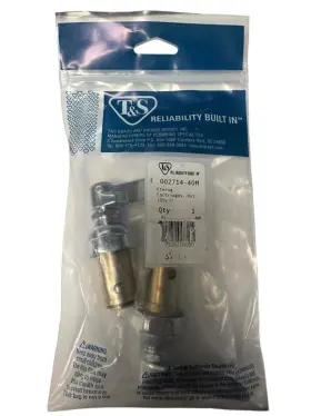 002714-40m T&s New Set Of 2 Eterna Cartridges Hot Lever Handles