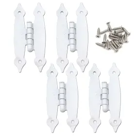 Add2003081606 T Tulead White H-shape Hinges Flush Mount Furniture Cabinet Door Pack