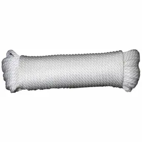 44-080 T.w. Evans Cordage Rope Hank 1/4 In X 100 Ft Durable Solid Braid Nylon White Weather Resistant