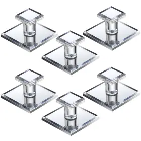 Dk-tatuo-78586 Tatuo 6 Pcs Stick On Knobs Adhesive Cabinet Handles 1.75ftftx 1.75ftft Clear