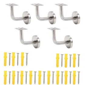 Tcooso 011509050641 Stair Handrail Bracket5 Pack Heavy Duty 304 Stainless Steel Banister Rail Mou