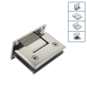054021 Techtongda Bathroom Door Hinge Dual Hydraulic Clips Glass Clamp 8-12mm