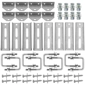 Tengbase Mg1-rab001-8 8 Pcs Inch Boat Trailer Bunk Brackets Galvanized Swivel Top Heavy Duty For 1