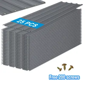 Gr03 Thanaddo 25 Pcs Roof Panels Galvanized Steel Hardware Metal Roofing Sheets Wall