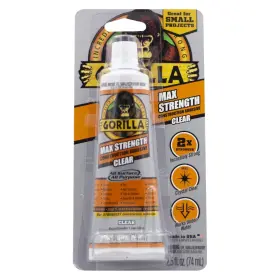 105044 The Gorilla Glue Company Max Strength Construction Adhesive Clear 2.5 Ounce Squeeze Tube