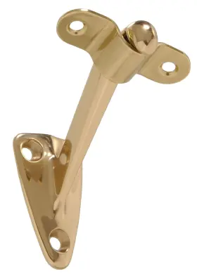 851537 The Hillman Group 008236865578 Solid Brass Handrail Bracket Heavy Duty Bright Finish