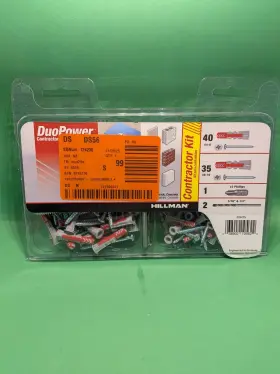 376475 The Hillman Group Duopower Anchor Kit #4-6x1 And #6-10x1-3/16