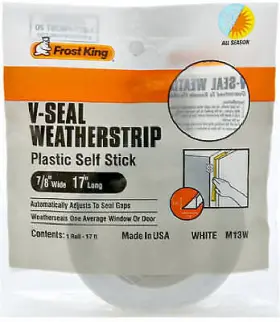 M13wh Thermwell V-seal Weatherstrip Tape White 7/8- Inch X 17-ft