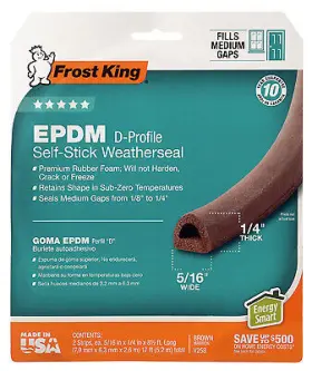 V25ba Thermwell Extreme Rubber Weatherseal 5/16w X 1/4- Inch T 17-ft. -v25ba