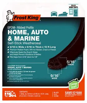 V27bk Thermwell Weatherseal Tape Subzero 5/16 X 9/16- Inch 17-ft