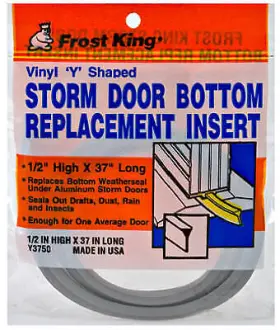 Y3750 Thermwell 37-inch Gray Vinyl Storm Door Bottom Y Section Insert -y3750