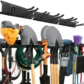 B0ccsng266 Tidyme Garage Tool Organizer Wall Mount 48in Sturdy Storage Rack Adjustable Hook