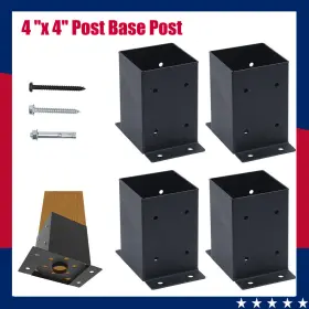 Ti-c1598v02 Tiewards 4pcs 4 X Post Base Anchor Bracket Fence For Deck Supports New