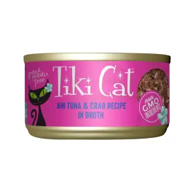 10779 Tiki Pets Cat Grill Wet Food Ahi Tuna And Crab 2.8 Oz. Cans 12 Count Fast Ship