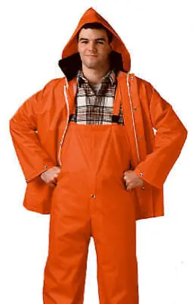 S63219.3x Tingley Blaze Orange Jacket/bib Overall Complete Rain Suit Xxxl