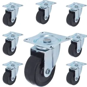 Tinvhy 903036872242 24-pack 2 No-skid Swivel Caster Wheels Rubber Base With Top Plate And Bearing