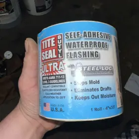 Tite Seal Butyl 095959047527 Flashing Self-adhesive Waterproof White 4- Inch X 33 Ft. - Tsbultra475