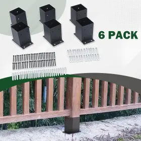 To-c1598 Tixo 6 Pcs 4 X Post Base Anchor Bracket Fence For Deck Supports
