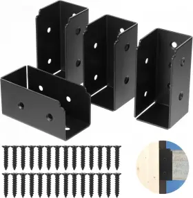 Bmvf3r7e Tobeelec Am555511 1 4 Pcs 2 Inch X Stainless Steel Deck Railing Brackets Connectors Black