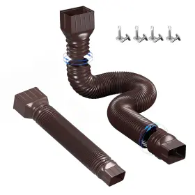 Tobepico 756166574069 2 Pack Rain Gutter Downspout Extensions Flexible Drain Down Spout Extender C
