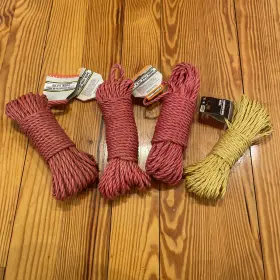 Tool Bench Hardware 639277649584 50ft Poly Rope Lot Of 4 Red And Yellow