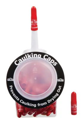 Tool Time 617723998059 Red Industrial Vinyl Reusable Caulking Caps 1 Pk - Total Qty 75 Each