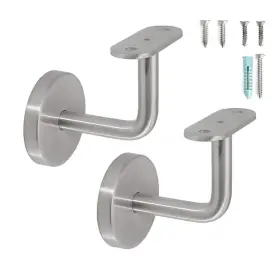 Top Hardware 688956556514 Wall Mount Staircase Handrail Brackets With Base Flange Cover For Flat Surface Squa