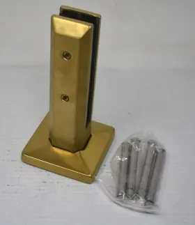 Spg2036 Top Hardware Duplex 2205 Stainless Square Mount Adjustable Spigot Satin Gold