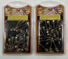 11-tds77 Topzone 1-3/8 Inch Metal To Wood Roofing Drilling Tip Screws With Self-sealing Rubber Washer
