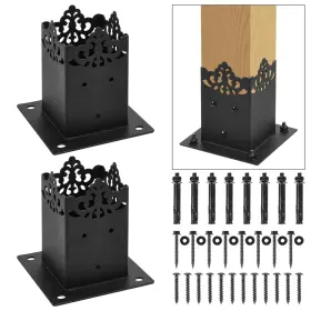 Tphuc 606638602687 Creative Design 4x4 Square Bracket Post Base For Fence Mailbox Deck - Bolt Do