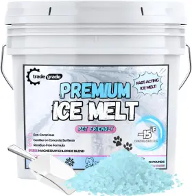 1009137 Trade Grade Pet-friendly Ice Melt - Fast Acting Magnesium Chloride Formula Safer For