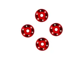 Traxxas 020334034748 Wheel Washers Machined Aluminum Red 4