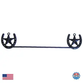B0054rer5s Treasure Gurus Llc Texas Barn Star Horseshoe Bath Towel Bar