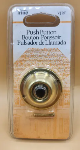 Trine 011009525579 Vjrp Push Button Brass Replacement For Chimes Bells Buzzers Brand New