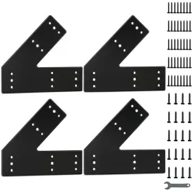 Troptolky 768795705486 4pcs Heavy Duty 45 Degree Angle Flat Bracket For 2x4 4x4 6x6 Post Or Beamleg