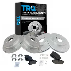 Bka12208 Trq Front And Rear Performance Brake Pad Rotor Kit Pads Rotors