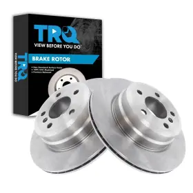 Bra19718 Trq Rear Disc Brake Rotor Kit Pair Set Of 2 Compatible With Bmw X5 X6 Suv Tru