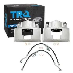 Cla41327 Trq Front Brake Caliper Set Brackets Hardware Compatible With 92-99 C