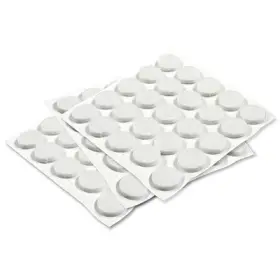 23103tv Truguard Felt Bumpers Self-adhesive White Round 3/8- Inch 75-pk. -