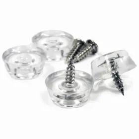 31946tv Truguard Screw-on Rubber Bumper Clear 1- Inch 4-pk. -