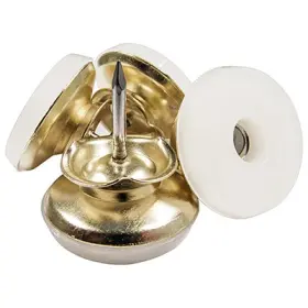 F31917tv Truguard 6 Pack - Furniture Swivel Glide Nail-on Gold Brass/plastic 1- Inch Od 4-pk. F319